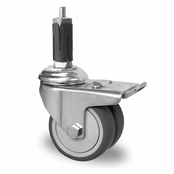 bolt hole swivel castor with total brake ø 75 mm series P2T2 ball bearing