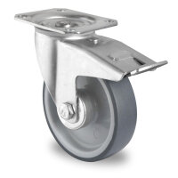 swivel castor with total brake ø 160 mm series...