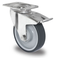 swivel castor with total brake ø 160 mm series...