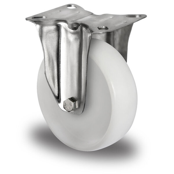 Bockrolle ø 100 mm Serie N0N0 Gleitlager Edelstahl