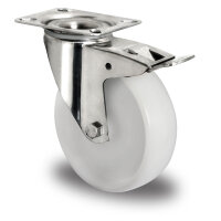 roulette pivotante avec frein total ø 80 mm...