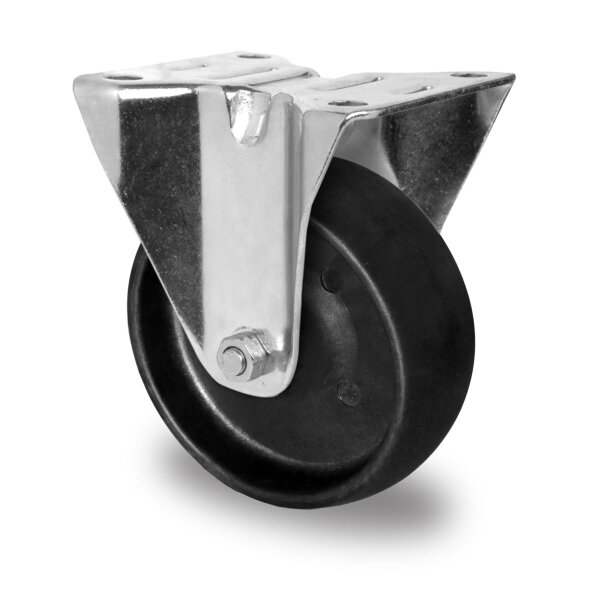 zwenkwiel met totale rem ø 100 mm serie P2W2 glijlager