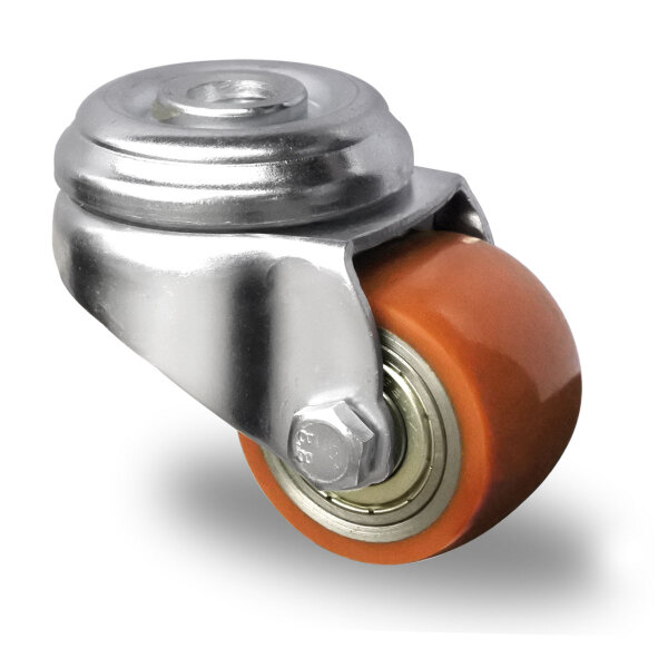 swivel castor with total brake ø 50 mm series SWU5 double ball bearing