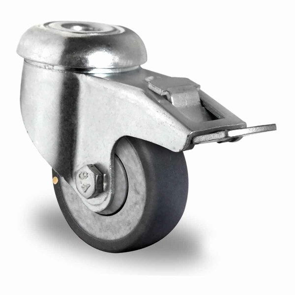 bolt hole swivel castor with total brake